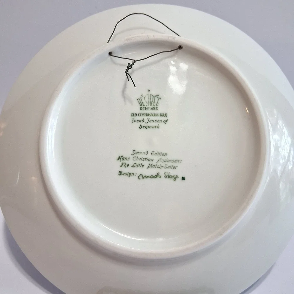 1971 Desiree Christmas Plate The Little Match Girl Denmark 7.5